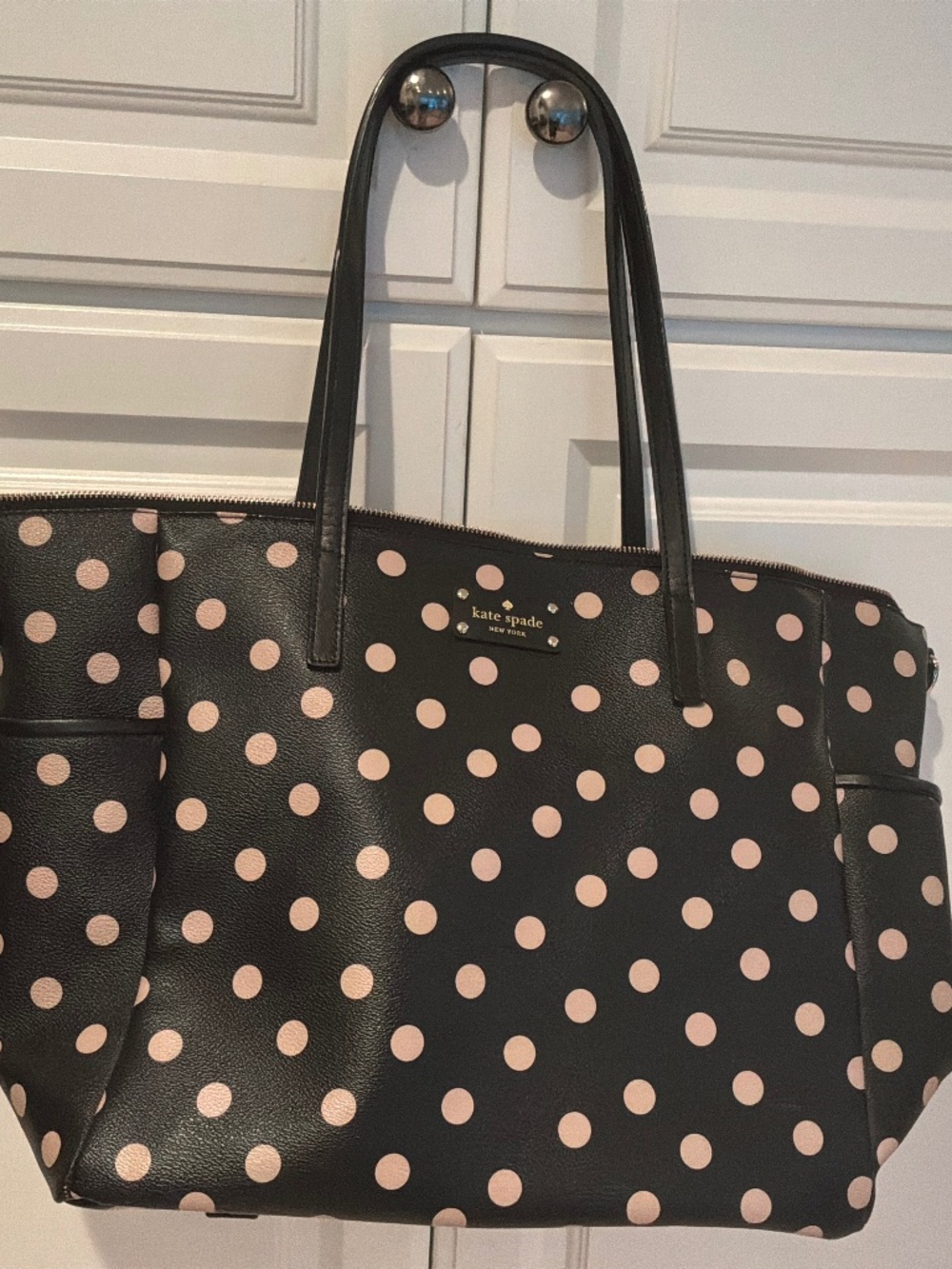 KATE SPADE BLACK/BLUSH  TOTE